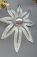 SALE Rhinestone and Simulated Pearl Pin by Napier