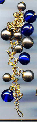 SALE Beautiful India Bracelet with cobalt blue Glass
