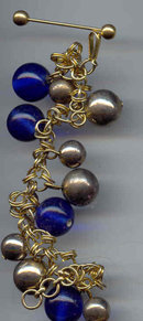 SALE Beautiful India Bracelet with cobalt blue Glass