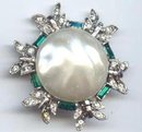 SALE Elegant Vintage Simulated Pearl, Rhinestone, PIN