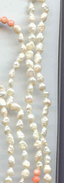 SALE Exceptional Fresh water pearls and coral