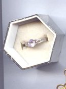 SALE Filigree Ring with a Blueish Purple Stone Sterling