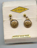 SALE 14kt Gold Earrings From Alaska Wow