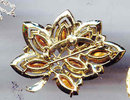 SALE Pink Rhinestone Flower Pin