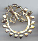 SALE Pink Rhinestone circle Pin
