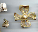 SALE Trifari Set Pin and Earrings