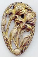 SALE Vintage Clip with Flowers.