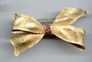 SALE Elegant Red Rhinestone Bow by Trifari
