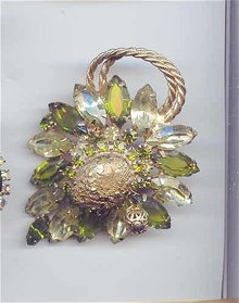 SALE Gigantic Green Brooch