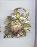 SALE Gigantic Green Brooch