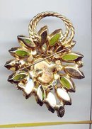 SALE Gigantic Green Brooch