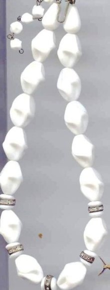 SALE Milk Glass Necklace