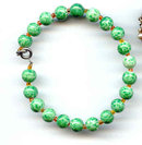 SALE Green Art Glass Bracelet