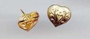 SALE 14kt Gold Heart Earrings wow