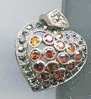 SALE Garnet stone Heart Pendant with