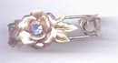 Gold Filled Bracelet with flower / Rhinestone