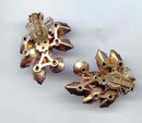 Red and Pink Rhinestone Earrings clip