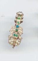 Tiny Violin Pin with Rhinestones