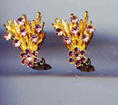 Purple Falling star Earrings