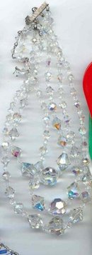 Three strands of Crystal Necklace