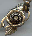 Vintage Roseand Rhinestone Bracelet