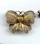 Filigree Butterfly with gold wash vintage