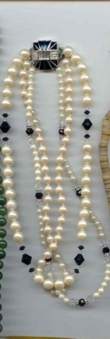 Givenchy Signed Crystal,Faux Pearl and Rhinestone necklace