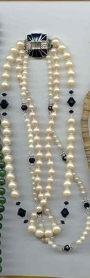 Givenchy Signed Crystal,Faux Pearl and Rhinestone necklace