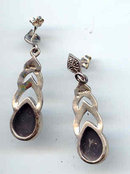 Long and Lush Onyx and sterling earrings