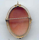 14kt Vintage Cameo Pin