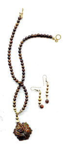 Stone and Coral with 14kt finding and