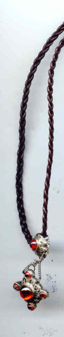 Sterling and amber necklace