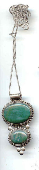 Agate and sterling Silver Necklace