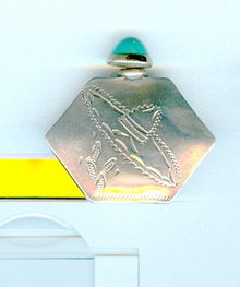 Sterling Silver Bottle with Turquoise top