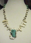 Stunning Sacred White BuffaloTurquoise and Robins Egg Blue Turquoise Necklace.