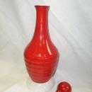 Signed Frankoma Red Glazed DECANTER #88 (Joniece Frank)