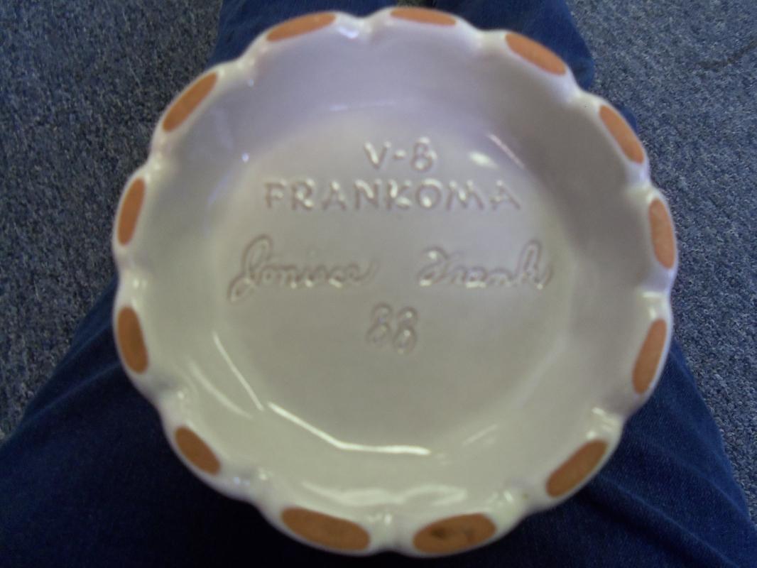 Signed Frankoma Red Glazed DECANTER #88 (Joniece Frank)