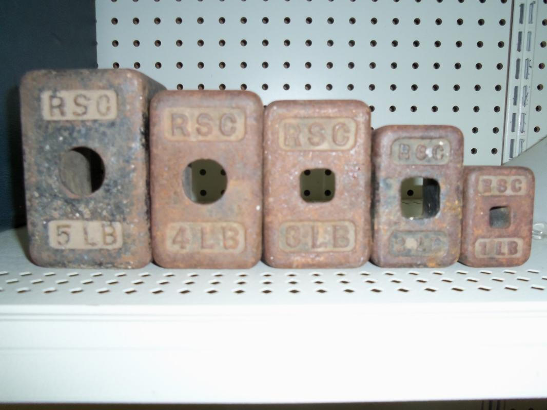 Rare set of RSC steel weights