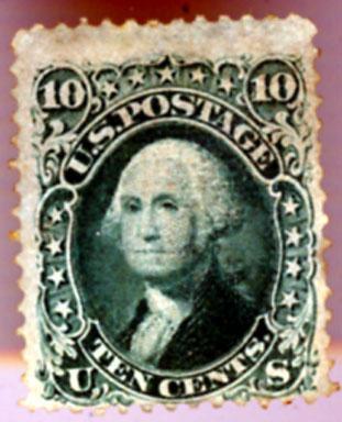 RARE US #96 - 1867 10c Washington MLH FVF