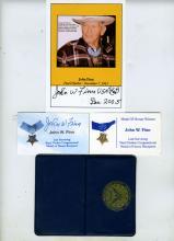 John Finn, Medal of Honor, Hand Signed Photo Plus Other Items