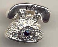 Rhinestone Telephone Pin