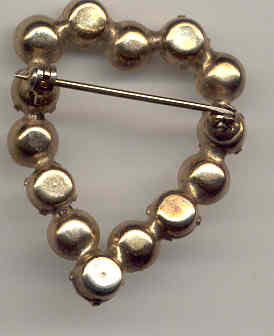 Rhinestone Heart Brooch