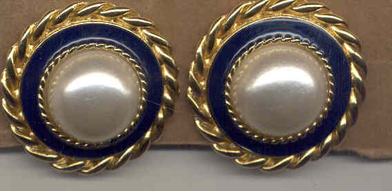 Art Deco Button Earrings