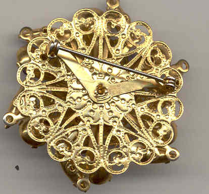 Navette Rhinestone Brooch