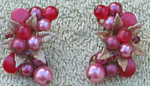 Beaded Half Moon Earrings