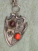 Carbochon Shield Necklace