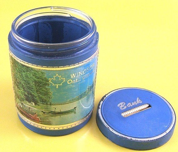 Windsor Canada Vinyl Covered Souvenir Bank
