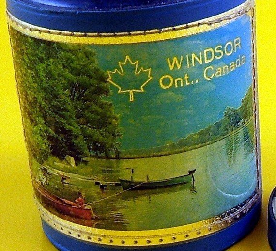 Windsor Canada Vinyl Covered Souvenir Bank