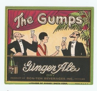 Gumps Gingerale Soda Label 1920s