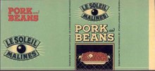 Le Soleil Pork Beans Can Label